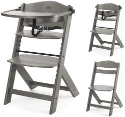 KinderKraft Enock Fa Etetőszék Brown - Állítható Magasságú Etetőszék Újszülöttkortól Kisgyermekkorig, Klasszikus Barna Fa Kivitelben, Stabil és Tartós Szerkezettel