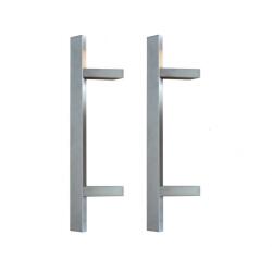 Wala Set maner spatial pe ambele parti WALA din inox 304 rectangular lungime 1600 mm asezare la 45 de grade cu accesorii de prindere