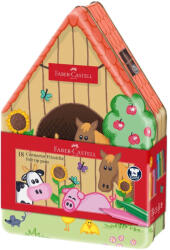 Faber-Castell Faber Castell: Connector filctoll készlet 18db-os Farm mintás fém dobozban (155539) - jatekshop