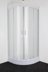 Sanotechnik Íves sarokkabin 2 tolóajtóval, fehér, R550 (Q90WMN)