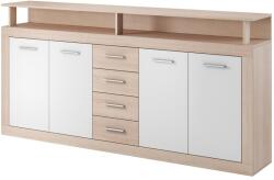 WIPMEB XXL/LUNA komód 4D4S sonoma tölgy/fehér