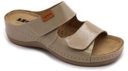 LEON 931 LEON Comfort női bőr papucs (LEON5578-cappucino lakk39)