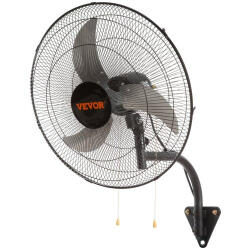 VEVOR Ipari fali pára ventilátor 49 cm átmérővel - 4650 CFM légszállítás, 3 sebességfokozat, oszcilláció, ≤50 dB halk működés, teljesen fémházas kialakítás kültérre és beltérre