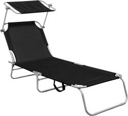 AGA Napozóágy napellenzővel AGA MR4254-Black - fekete (K16189) - kertaktiv