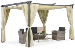 Garden Point La Palma Garden Point 3x4 bézs terasz árnyékoló függönnyel (GAP541)