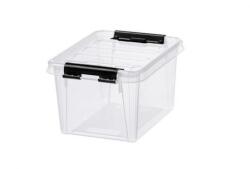Smartstore Műanyag tárolódoboz, 1, 5 liter, fekete fogantyúkkal, SMARTSTORE Classic 1, 5, átlátszó - officeland