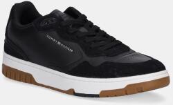 Tommy Hilfiger bőr sportcipő TH BASKET BETTER MIX LTH - fekete Férfi 45
