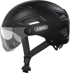 ABUS kerékpáros városi sisak Hyban 2.0 ACE, ABS, beépített átlátszó szemüveggel, velvet black, M (52-58 cm)