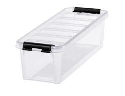 Smartstore Műanyag tárolódoboz, 3, 5 liter, fekete fogantyúkkal, SMARTSTORE Classic 4, átlátszó - officeland
