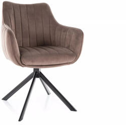 SIGNAL MEBLE Azalia Velvet Forgó Bársony Étkezőszék Cappuccino (SIG-AZALIAVCCA) - prodis