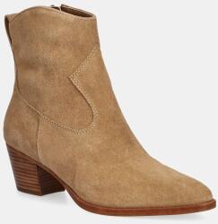 Lauren Ralph Lauren velúr bokacsizma Harpher barna, magassarkú, 802974389001 - barna Női 36