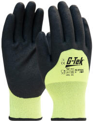 G-Tek G-TEK kötött, poliamid, PVC mártott munkavédelmi kesztyű akril béléssel - Sárga/Fekete - 09/L (GTEK-41-E7321-9)