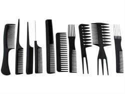 Soulima Fésűkészlet - 10 db (fekete) (id_11626-code_00002568) - hasznos-holmik