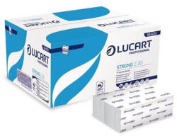 LUCART Kéztörlő, Z hajtogatott, 2 rétegű, 200 lap, Slim adagolóhoz, LUCART "Strong", fehér (UBC55) - fapadospatron
