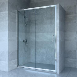 Welland SD-130 elhúzható zuhanyajtó - 130 cm - króm profil