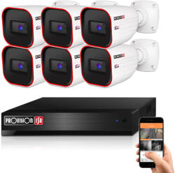 Provision-ISR 6 biztonsági kamerás IP kamera rendszer 2MP