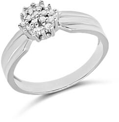 ÉkszerM Fehérarany Brill Köves Gyűrű (méret: 54) AU 94168