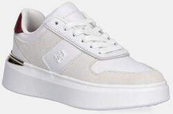 Tommy Hilfiger bőr sportcipő TH FASHION COURT MIX SNEAKER fehér, FW0FW08632 - fehér Női 38