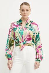 GUESS ing JUN női, galléros, sárga, relaxed, W5GH0I WH9C2 - sárga XL