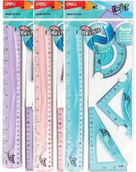 Deli Twist Me 30 cm-es 4 db-os vegyes színű hajlékony vonalzókészlet (DEH23) - tintasziget