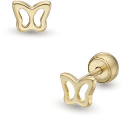 Lisa áttört pillangó gyerekfülbevaló gömb zárral - JTAG-0282-18 (JTAG-0282-18)