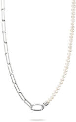 Thomas Sabo Tenyésztett gyöngy és hosszúkás szemű ezüst nyaklánc nyitható szemmel - C1211-082-14-L45 (C1211-082-14-L45)