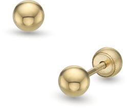 Lisa teli gömb sárga arany fülbevaló gömb zárral - JTAG-4212-18 (JTAG-4212-18)