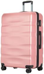BONTOUR wave nagy duplakerekes gurulós bőrönd számzárral, rose gold, l méretű (120543-RoseGold)