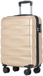 BONTOUR "wave" 4 kerekes kabin bőrönd 55x39x20cm, pezsgő (120541-Champagne) - vasbutor