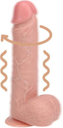 RealRock - forgó vibrátor - natúr (20, 5cm) (8714273041814) - padlizsan