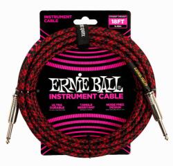 Ernie Ball 6396 fekete-piros szövetkábel 5.5m