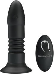 Pretty Love Magic Jinger - vibrator anal cu împingere (negru) (6959532322552) Vibrator