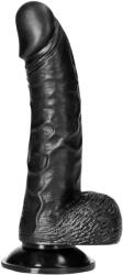 RealRock - dildo cu ventuză și testicule - 15, 5 cm (negru) (7423522627679) Dildo