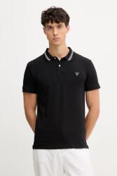 Guess poló NOLAN fekete, sima, M5YP66 J1314 - fekete XL