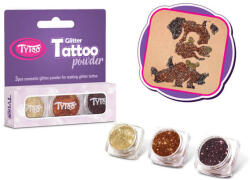 TyToo csillámpor szett - 3x2, 5 ml - óarany, bronz, barna (TY-CTPS-0002-500785)