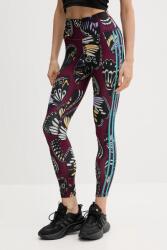 adidas Performance edzős legging x Farm Rio bordó, mintás, JL8627 - burgundia XS