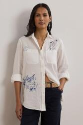 Ralph Lauren len ing galléros, fehér, relaxed, 200970750 - fehér XS