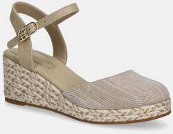 Tommy Hilfiger espadrilles CHAMBRAY MID WEDGE ESPAD bézs, éksarkú, FW0FW08477 - bézs Női 37