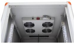 Legrand EC4V Rackszekrény ventilátor 19"- 4 ventilátor, termosztát, 320m3/óra, Fekete (EC4V)