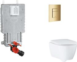 GROHE Uniset - Készlet fali beépítéshez, WC, SoftClose ülőkével és Skate Cosmopolitan gombbal, Cool Sunrise SANI15BB4117 (SANI15BB4117)