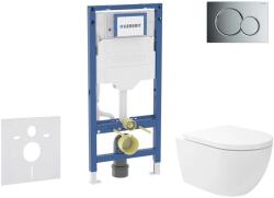 Geberit Duofix - Előfali szerelő készlet, Oudee Vortex WC és softclose ülőke, Sigma01 vezérlőgomb, fényes króm SANI11CA1146B (SANI11CA1146B)