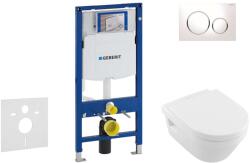 Geberit Duofix - Villeroy & Boch falra szerelhető WC és ülőkés szett, Sigma20 gombok, DirectFlush, SoftClose, CeramicPlus, fehér/króm 111.300. 00.5 NB4 (111.300.00.5 NB4)