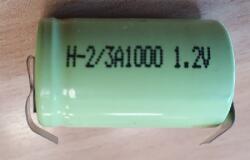  H-2/3 A 1000 mAh 1, 2V forrfüllel