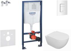 GROHE Rapid SL - Előfali szerelő készlet, Oudee WC és softclose ülőke, Skate Cosmopolitan vezérlőgomb, alpesi fehér SANI11BA3100 (SANI11BA3100)