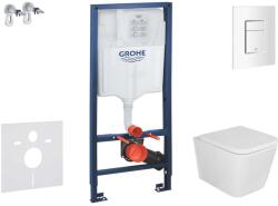 GROHE Rapid SL - Előfali szerelő készlet, Arkas WC I softclose ülőke, Skate Cosmopolitan vezérlőgomb, alpesi fehér SANI11BA3104 (SANI11BA3104)