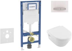 Geberit Duofix - Előfali szerelő készlet, Architectura WC és softclose ülőke, Sigma50 vezérlőgomb, alpesi fehér SANI11CK3107 (SANI11CK3107)