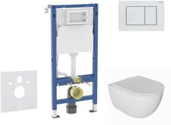 Geberit Duofix - Előfali szerelő készlet, Oudee WC és softclose ülőke, Delta30 vezérlőgomb, alpesi fehér SANI11CA3139B (SANI11CA3139B)