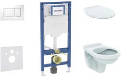 Geberit Duofix - Előfali szerelő készlet, Alpha WC és ülőke, Sigma30 vezérlőgomb, fehér/króm SANI11CD3128 (SANI11CD3128)