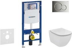 Geberit Duofix - Falra szerelhető szett, WC és ülőkével Ideal Standard Tesi, gombok Sigma01, fényes króm, fényes króm 111.300. 00.5 NF2 (111.300.00.5 NF2)