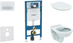 Geberit Duofix - Készlet falra szerelhető, Alpha WC ülőkével, Sigma50 gomb, alpesi fehér 111.300. 00.5 ND8 (111.300.00.5 ND8)